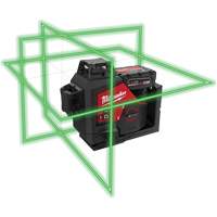 Ensemble de laser vert 360 degr&eacute;s &agrave; trois plans M12, 125' (38,1 m), 530 N.m Industrial Sales