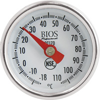 1" Dial Thermometer Celsius Only with Calibration Sleeve, Contact, Analogue, 0.4-230°F (-18-110°C) Industrial Sales