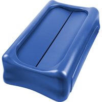 Slim Jim&reg; Waste Receptacle Lid, Swing Lid, Plastic, Fits Container Size: 22" x 11" Industrial Sales