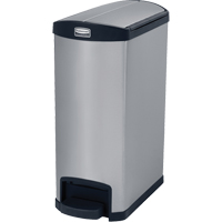 Contenant &agrave; d&eacute;chets Slim Jim , Acier inoxydable, Capacit&eacute; 13 gal. US Industrial Sales