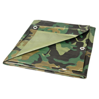 Tarp, Heavy-Duty, Camouflage, 6' x 8' x 6 mils Industrial Sales