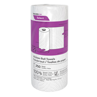 Pro Select Kitchen Towel Roll, 2 Ply, 250 Sheets/Roll, 8" W, 11" L Industrial Sales