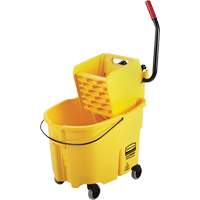 WaveBrake&reg; Mop Bucket & Wringer Combo Pack, Side Press, 8.75 US Gal.(35 Quart), Yellow Industrial Sales