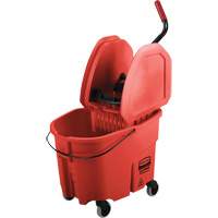WaveBrake&reg; Mop Bucket & Wringer Combo Pack, Down Press, 8.75 US Gal.(35 Quart), Red Industrial Sales