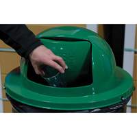 Couvercle pour baril &agrave; d&eacute;chets, Couvercle bomb&eacute;, M&eacute;tal, Convient aux contenants 23-1/2" dia. Industrial Sales