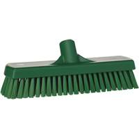 Deck & Wall Scrub Brush, Stiff Bristles, 12", Polyester, Green Industrial Sales