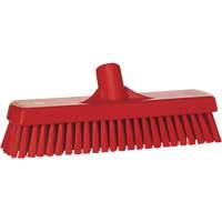 Brosse &agrave; r&eacute;curer pour planchers et murs, Crins Ferme, 12", Polyester, Rouge Industrial Sales
