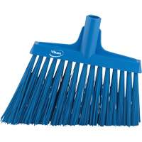 T&ecirc;te de balai oblique, Crins Extra-ferme, 12", Polyester, Bleu Industrial Sales