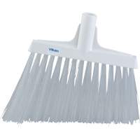 T&ecirc;te de balai oblique, Crins Extra-ferme, 12", Polyester, Blanc Industrial Sales