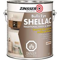 Scellant &agrave; la gomme-laque Zinsser Bulls Eye, Ambr&eacute;e, 3,7 L Industrial Sales