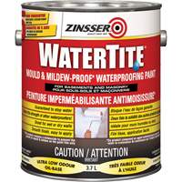 Peinture &agrave; l'&eacute;preuve de l'eau Watertite Mold & Mildew-Proof, Blanc, Satin&eacute;, 3,78 L, Gallon Industrial Sales