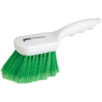 Brosse &agrave; recoins &agrave; manche court, 9" l, Soies Synth&eacute;tique, Vert Industrial Sales