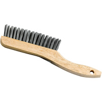 Shoe Handle Scratch Brush, Steel, 4 x 16 Wire Rows, 9-3/4" Long Industrial Sales