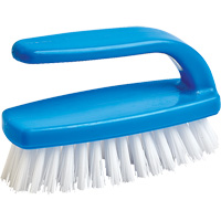 Brosse pour le nettoyage des ongles, 4" l, Soies Synth&eacute;tique, Bleu/Blanc Industrial Sales