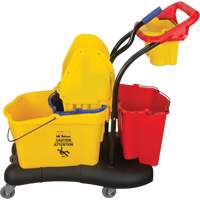 Multifunctional Mop Trolley, Down Press, 9.5 US Gal.(38 Quart), Yellow Industrial Sales