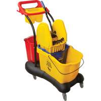 Multifunctional Mop Trolley, Down Press, 9.5 US Gal.(38 Quart), Yellow Industrial Sales