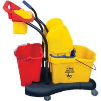 Multifunctional Mop Trolley, Down Press, 9.5 US Gal.(38 Quart), Yellow Industrial Sales