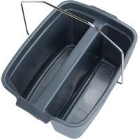 Dual Compartment Bucket, 4.75 US Gal. (19 qt.) Capacity, Grey Industrial Sales