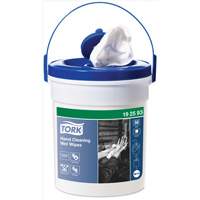 Hand Cleaning Wet Wipe Bucket, 58 Wipes, 10-3/5" x 10-3/5" Industrial Sales