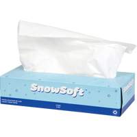 Papier-mouchoir de premi&egrave;re qualit&eacute; Snow Soft, 2 pli, 7,4" lo x 8,4" la, 100 feuilles/boîte Industrial Sales