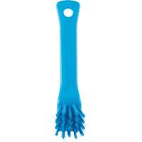 Brush with Scraping Edge, Stiff Bristles, 6" Long, Blue Industrial Sales
