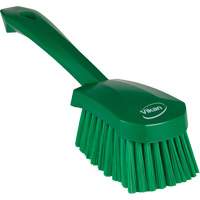 Short-Handled Washing Brush, Soft Bristles, 10-1/2" Long, Green Industrial Sales