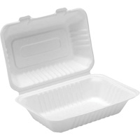 Compostable Hinged Food Containers, Bagasse, Rectangular Industrial Sales