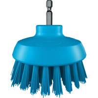 HyDrive Round Drill Brush, Extra Stiff Bristles, 3-1/10" Long, Blue Industrial Sales
