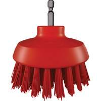HyDrive Round Drill Brush, Extra Stiff Bristles, 3-1/10" Long, Red Industrial Sales