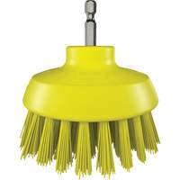 HyDrive Round Drill Brush, Extra Stiff Bristles, 3-1/10" Long, Yellow Industrial Sales