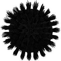 HyDrive Round Drill Brush, Extra Stiff Bristles, 3-1/10" Long, Black Industrial Sales