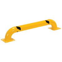 Garde-corps &agrave; profil bas pour rayonnages, 4' la x 0,75' h, Jaune Industrial Sales
