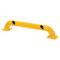 Garde-corps &agrave; profil bas pour rayonnages, 4' la x 0,75' h, Jaune Industrial Sales