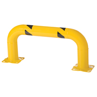 Garde-corps &agrave; profil bas pour rayonnages, 3' la x 1,4' h, Jaune Industrial Sales