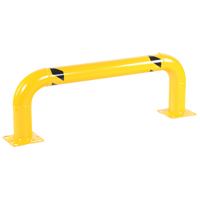 Garde-corps &agrave; profil bas pour rayonnages, 4' la x 1,4' h, Jaune Industrial Sales