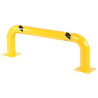 Garde-corps &agrave; profil bas pour rayonnages, 4' la x 1,4' h, Jaune Industrial Sales