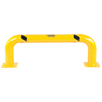 Garde-corps &agrave; profil bas pour rayonnages, 4' la x 1,4' h, Jaune Industrial Sales