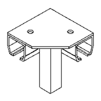 Raccord pour joint d'angle de 90° pour murs-rideaux mont&eacute;s au sol Industrial Sales