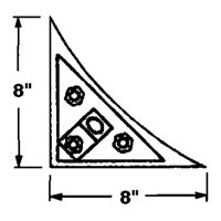 Wheel Chock, 8" x 8" x 8", Black Industrial Sales