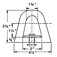 Extruded Rubber Dock Fenders, Rubber, 4-1/2" W x 12" L x 3-3/4" D Industrial Sales