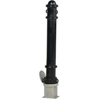 Bornes d&eacute;coratives amovibles, Acier, 40" h x 4-1/2" la, Noir Industrial Sales