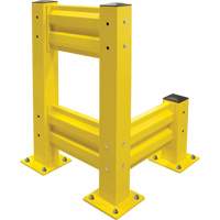 Industrial Safety Guard Rail, Steel, 19" L x 12" H, Safety Yellow Industrial Sales