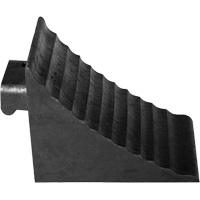 Wheel Chock, 9-3/4" x 7-1/4" x 7-3/4", Black Industrial Sales