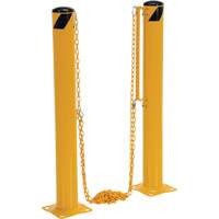 Syst&egrave;me de bornes de protection et chaînes pour quai, Acier, 42" h x 6-5/8" la, Jaune Industrial Sales