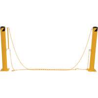 Syst&egrave;me de bornes de protection et chaînes pour quai, Acier, 42" h x 6-5/8" la, Jaune Industrial Sales