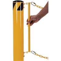 Syst&egrave;me de bornes de protection et chaînes pour quai, Acier, 42" h x 6-5/8" la, Jaune Industrial Sales