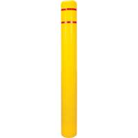 Polyethylene Bollard Cover, 6-5/8" Dia. x 60" L, Red/Yellow Industrial Sales