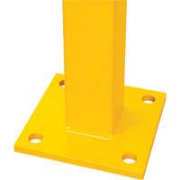 Corner Post for Light-Duty Guard Rails, Steel, 42" H, Safety Yellow Industrial Sales