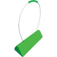 Cale de roue pour avion Checkers Safety SafeRay avec poign&eacute;e &agrave; c&acirc;ble ergonomique, Ur&eacute;thane, Vert fluorescent, 24" la x 8" p x 6" h Industrial Sales