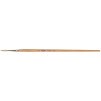 Pinceau de forme ronde en soies blanches pures pour marquage, Largeur de la brosse de 3/16", Soie blanche, Manche &agrave; Bois Industrial Sales